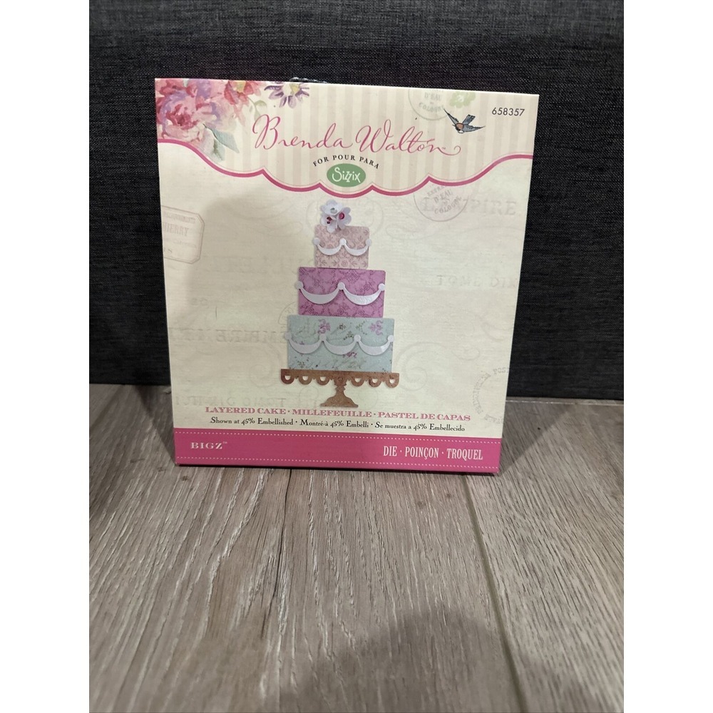 sizzix brenda walton layered cake- weddind- birthday #658357 Preowned